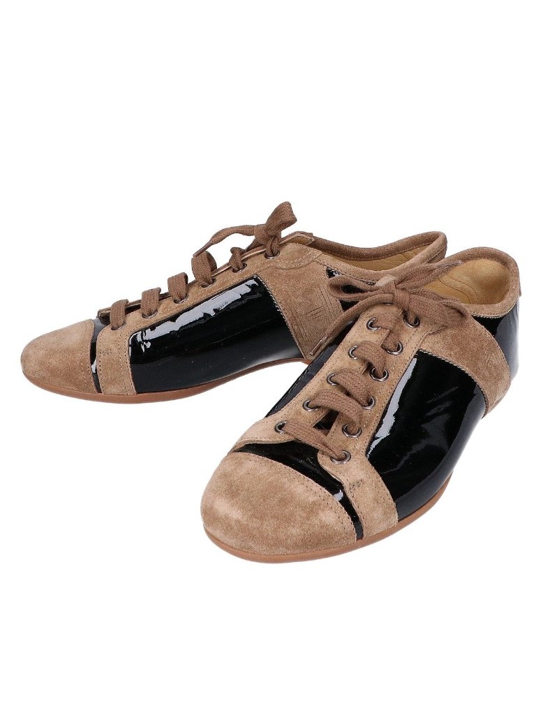 Hermes Enamel Suede Low Cut Sneakers